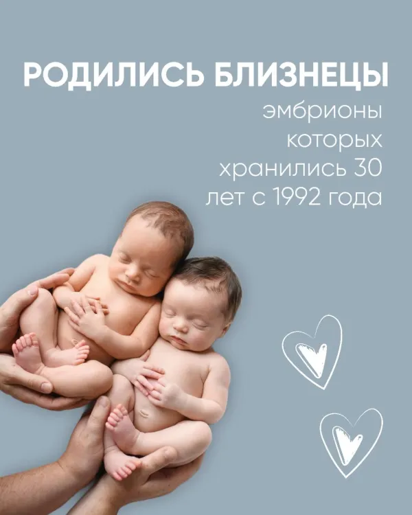 В США родились близнецы из эмбрионов, хранившихся 30 лет